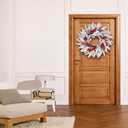 Winter Wreath, 24inch Wreaths, Artificial Wreaths for Front Door, White Faux Fir with Red Ornaments and Berries Wreaths in Autumn and Winter, Indoors,Outdoors, corridors, Offices. (White)