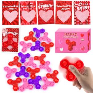 24 PCS Mini Fidget Spinner Toys with Cards, Bulk Stress Fidget Toys for Kids Classroom Treasure Box, Birthday Party Favors Goodie Bag Stuffers, Carnival Prize (3 Colors)