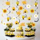 20 Pcs Party Decorations Of Bees Bumble Bee Hanging Swirl Bee Party Decorations Foil Ceiling Streamers For Baby Shower Birthday Honey Themed Party Gender Reveal Bridal Supplies