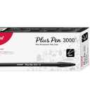 MONAMI Plus Pen 3000 Felt Tip Pens, Fine Point (0.4mm), Fine Liner, Writing/Journaling/Note Taking at home, school and office, Black, 12-Count