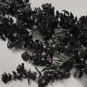 Black Artificial Flowers, Fake Outdoor UV Resistant Plants Faux Plastic Greenery Shrubs Indoor Outside Hanging Planter Home Kitchen Office Wedding, Garden Decor (Black) 2 Pack