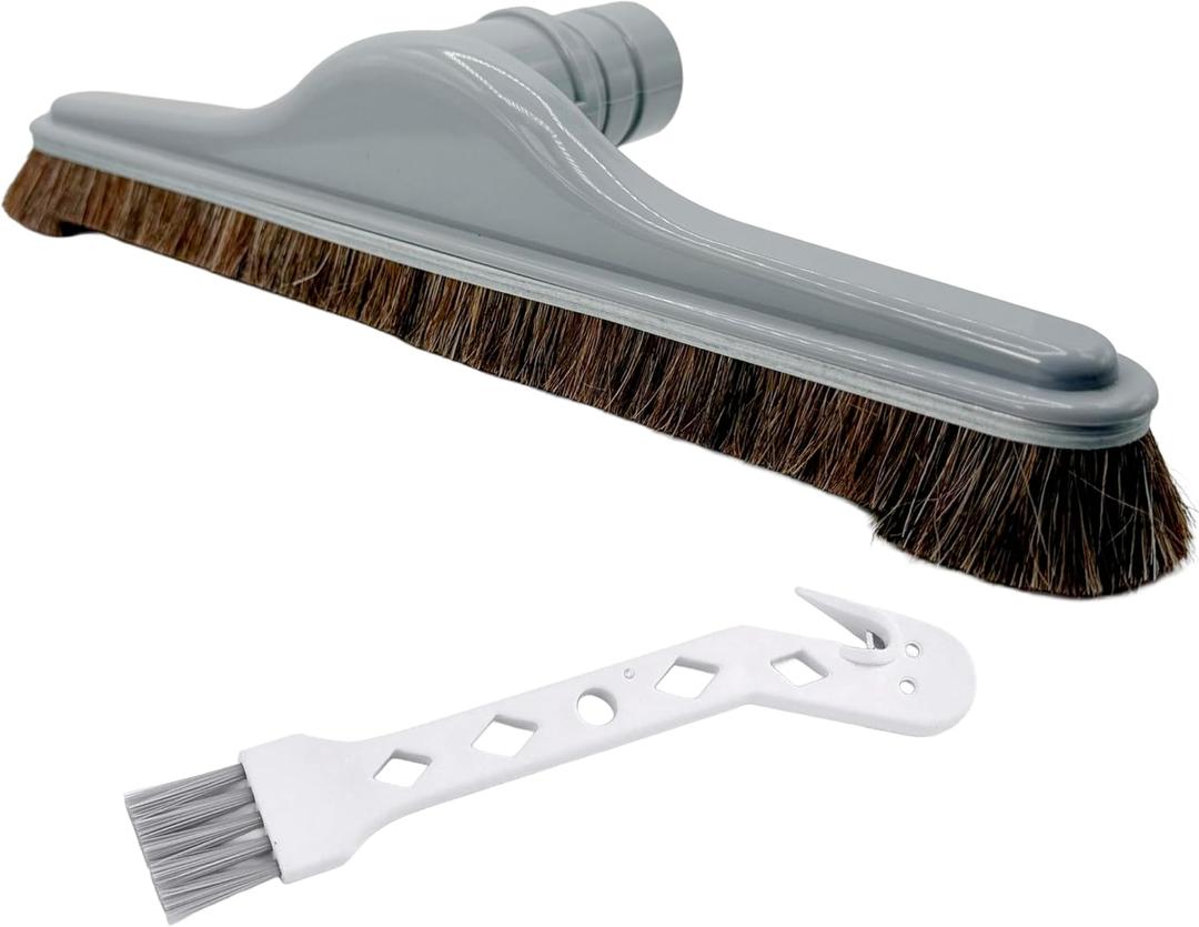 Replacement Horse Hair Brush Compatible With ProTeam Vacuum Backpack And Hoover Vacuum C2401 14" Attachment For Commercial Cleaner  Fits Super Coach Pro, Shoulder Vac Pro + 1 Cleaning Brush