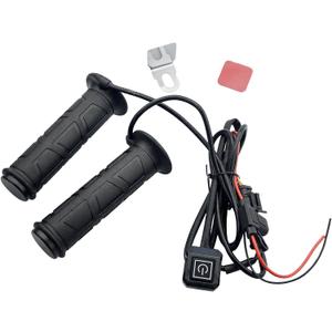 7/8''ATV UTV Heated Motorcycle Grips, 12V 3 Temperature Electric Heated Hand Grips Fit for Harley Honda Kawasaki Yamaha 22mm Diameter Handlebar, Waterproof Anti-Slip