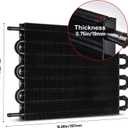 5/16" Transmission Oil Cooler Kit, 8 Pass Ultra-Cool Tube and Fin Cooler Kit Universal Aluminium Alloy Black