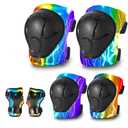 Gradient Color Kids Protective Gear Set Knee Pads for Kid 2-14 Years,W/ Adjustable Strap Kids/Youth Knee Pads Elbow Pads Wrist Guards Set for Inline Roller Skates,Cycling,BMX Bike,Skateboard,Scooter
