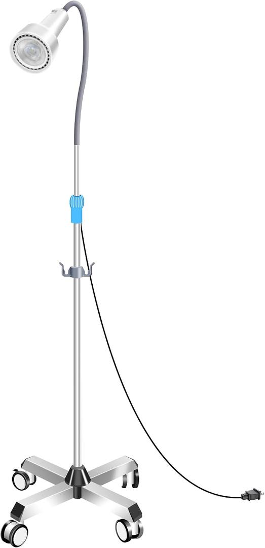 Medical Exam Lamp with Pure White LED Light - 28W High-Power, 360° Adjustable Gooseneck - for Gynecology, ENT, Dentistry & Clinical Use