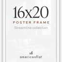 Americanflat 16x20 Poster Frame - Slim Molding - White