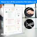 12 Pack Acrylic Sign Holder 8.5 x 11, Double-Sided Clear Sign Holder Plastic Stands for Display, T Shape Acrylic Table Sign Stands for Office Store Restaurants Wedding Party Decoration