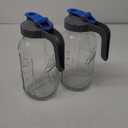 2 Pack 64 oz Sun Tea Pitcher, Half Gallon Mason Jar Pitcher with Wide Mouth Airtight Lid for Ice Tea, Cold Brew Coffee, Fridge Water, Breast Milk, Juices, Leak Proof