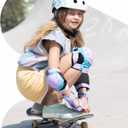 SKATEWIZ Skateboard Pads Protective Gear Set for Kids and Adults - Smash - Roller Skate Pads [6pc] with Wrist Guards - Skating Protective Gear - Roller Derby
