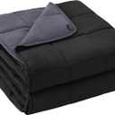 yescool Weighted Blanket for Adults (20 lbs, 60" x 80",Grey& Black) Cooling Heavy Blanket for Sleeping Perfect for 190-210 lbs, Queen Size Breathable Blanket with Premium Glass Bead, Machine Washable