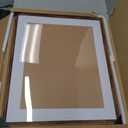 Rustic Walnut 20x24 Frame - Single Frame, 20 x 24 Poster Frame with Mat for 16x20, Picture Frames for Artwork, Puzzles, Photos and Movie Posters, Perfect Christmas Frame