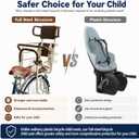 Kid's Bike Seat Rear with Adjustable Headrest, Rear Child Bike Seat with Foot Pedals Back Rest Handrail.Child Carrier Bike Chair for Bicycle Designed for Children Aged 18 Month to 8 Years Old