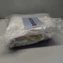 75L Striped Laundry Hamper with Leather Handles,Large Foldable Laundry Basket for Clothes,Cotton Rope Storage Bin for Blankets,Woven Clothes Basket for Bedroom,Gray Stripes (75L/19.8Gal, Grey&White)