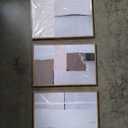 LHIUEM Large Abstract Neutral Framed Canvas Wall Art Set,Mid Century Beige Textured Wall Decor,Brown Gray Block Art Painting for Living Room,Bedroom,Dining Room,Office -16"x24"x3