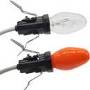 Night Light Bulb,Scentsy Light Bulbs for Warmer,Plug-in Nightlight Wax Warmer Bulbs,Replacement Light Bulbs for Salt Lamps,E12 Base Clear and Orange Bulbs 120V 7W 45 lumens