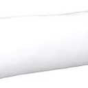 evoLive 100% Rayon Derived from Bamboo Cooling Breathable Body Pillow Cover/Pillowcases 21x54 inches with Hidden Zipper Closure (White, 21“X54“ Body Pillow Cover)