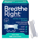 Breathe Right Nasal Strips | Extra Strength | Clear | For Sensitive Skin I DrugFree Snoring Solution & Nasal Congestion Relief Caused by Colds & Allergies | 44 Count 