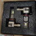 SEALIGHT L2S 9012 LED Light Bulbs, 10X Super Brighter 6500K Cool White 9012 HIR2 LED Headlight Bulb with Fan, 1:1 Halogen Mini Size, Plug N Play, Pack of 2