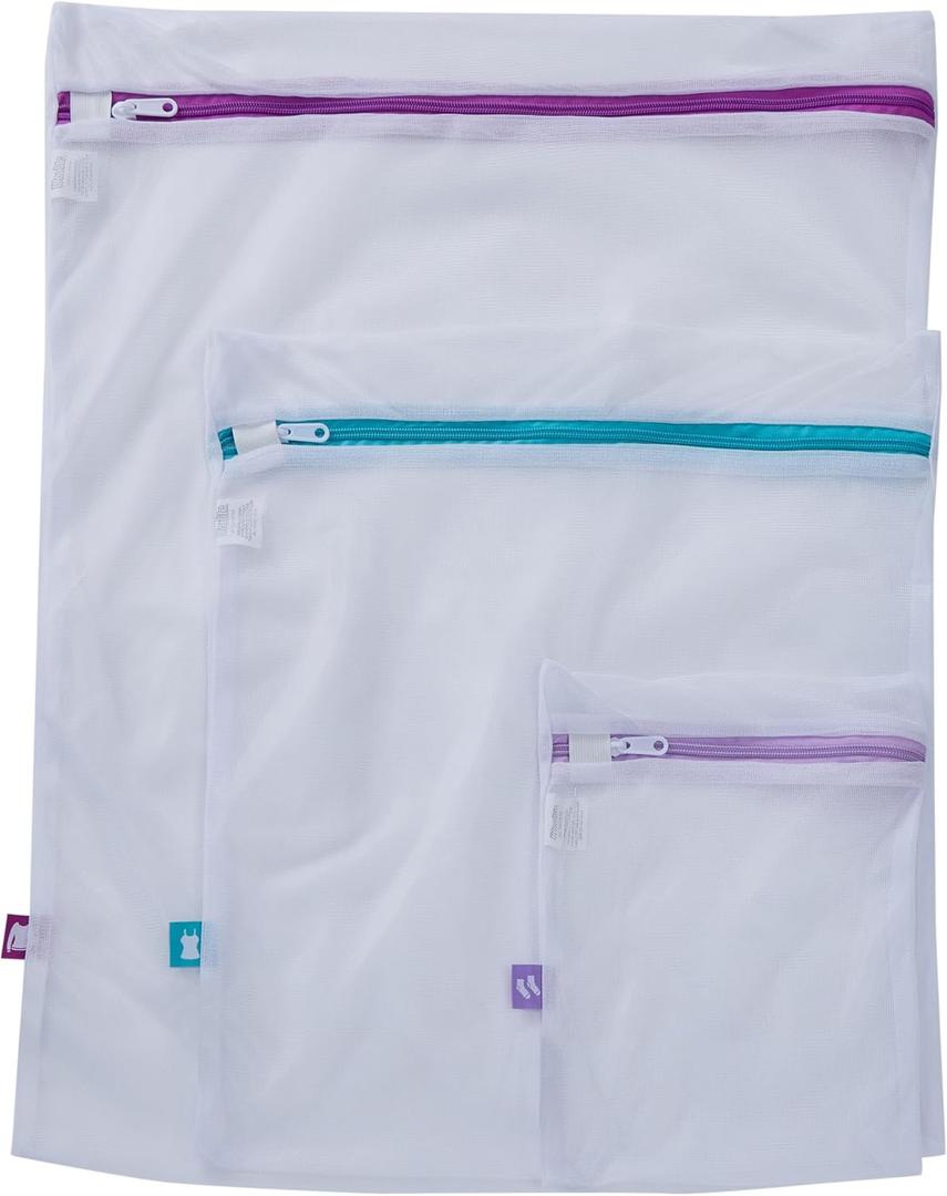 WOOLITE Laundry 360 Sanitized Treated 3 Piece Mesh Wash Bag