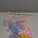 Mkono Hanging Photo Display Boho Macrame Wall Decor with Light, Teen Girl Teenage Gifts, Pictures Cards Frame Holder Art Hanger for Christmas Birthday Party Bedroom Dorm, with 30 Wood Clips, Multi