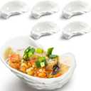 Reallnaive 6 Pcs Ceramic Oyster Shells Reusable Oyster Grilling Shells Large Clam Baking Dish Platter Plate for Cooking Shrimp Scallops Clams Seafood of All Kind