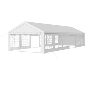 YITAHOME 20x40FT Party Tent Heavy Duty Wedding Tent Event Shelters Outdoor Canopy Upgraded Galvanized Steel Carport with Removable Sidewall Windows for Commercial and Parties