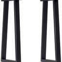 Taelakeni 40 Inch Metal Bar Table Legs, Heavy Duty Dinning Table Leg with Adjustment Feet Pads, Set of 2, Trapezoid Style