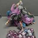 Riceshoot 6 ft Pastels Christmas Garland with Lights for Mantle Pink Candy Xmas Garland Macarons Christmas Decorations for Front Door Fireplace Porch Table Centerpiece Outdoor Party Decor