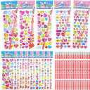 5 x OHOME Valentines Day Gifts for Kids - 44 PCS Stationery Set for School Classroom Exchange - Valentines Day Party Favors for Toddler | Valentines Crafts Treats Games,Includes Pencils,Heart Stickers