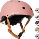 MomnLittle Kids Bike Helmet with Quick Pinch-Free Magnetic Buckle CPSC Certified Bike Helmet for Toddler Boys and Girls (Small: 20.4" - 22", Peach Pink)