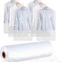 450 Count Dry Cleaner Bags Plastic Clear 21''x40'' Plastic Dust Cover Storage Dry Cleaning Bags for Clothes Hanging Clothes Suits Wedding Dresses Gowns Coats Uniforms