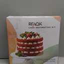 RFAQK 90PCs Cake Decorating Kit with Leveler, Baking Supplies Gift Includes Cake Stand Turntable, 24 Numbered Icing Tips, 55+1 Piping Bags, 2 Frosting Spatulas, 3 Scrappers, Video Course & Booklet (Blue)