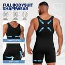 Mens Full Body Shaper Slimming Compression Bodysuit Shapewear Thigh Slimmer Tummy Control Fajas Para Hombres