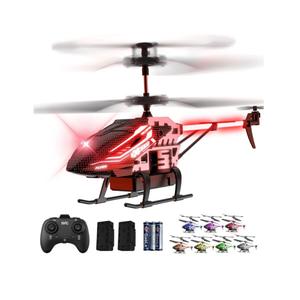 RC Helicopter Toy for Kids, 2.4GHz 3.5CH Remote Control Helicopter with Altitude Hold, One Key Take Off/Landing, 30+Mins Flight Time, LED Lights, Indoor Flying Toys for Boys Girls Beginners Gifts