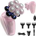 3-in-1 Electric Razor for Women, Painless Bikini Trimmer & Body Shaver, IPX7 Waterproof Wet/Dry, 120-Min Type-C Rechargeable, Gentle & Smooth Pink Shaver, Ideal Holiday Gift for Her