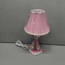 Cozylight Bedside Lamp, Pink Dancing Shoes Design, 14inch Tall Table Lamp with Fabric Stitch Shade for Girls Bedroom Dcor, Including an E26 LED Bulb (Push Button)