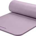 Retrospec Solana Yoga Mat 1" Thick w/Nylon Strap for Men & Women - Non Slip Exercise Mat for Home Yoga, Pilates, Stretching, Floor & Fitness Workouts (Violet Haze)