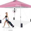 Acepic 10x10 Pop Up Canopy Tent, Easy Setup Portable Shelter, Pink, 10 * 10