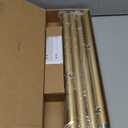 IFELS Heavy Duty Curtain Rods for Windows 66 to 120 Inch, 1 Inch Gold Curtain Rod Adjustable, Decorative Long Curtains Rods with Metal Finials, Easy Installation and Modern Design (A2,Gold,30"-120")