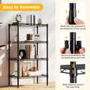 NEWBULIG 3-Tier Wire Storage Shelves, 200 lbs Heavy Duty Steel Rack, Black
