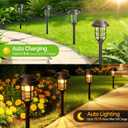LETMY Solar Pathway Lights Outdoor, 8 Pack Bright Solar Lights Outdoor, IP66 Waterproof Auto On/Off Solar Garden Lights Solar Powered Landscape Lighting for Yard Patio Walkway Driveway Pathway - Black