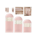 2025 Upgrade Space Saving Hanging Garment Bag 3-Pack - Transparent Visibility Self-Compression Zipper Storage for Down Coats, Jackets, Clothes (Small, Medium, Large) - Compact Wardrobe Organizer