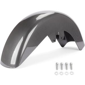 Motorcycle Mudguard Front Fender ABS Plastic Fit for Harley Touring Electra Glide Road Glide Street Glide Road King Tri Glide Tour Glide 1989-2013 (Fiber Black)