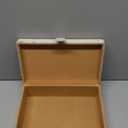 Deco 79 Leather Handmade Decorative Box Decorative Keepsake Boxes with Gold Foil Paint, Set of 2 Storage Boxes 8", 10"W, Gold