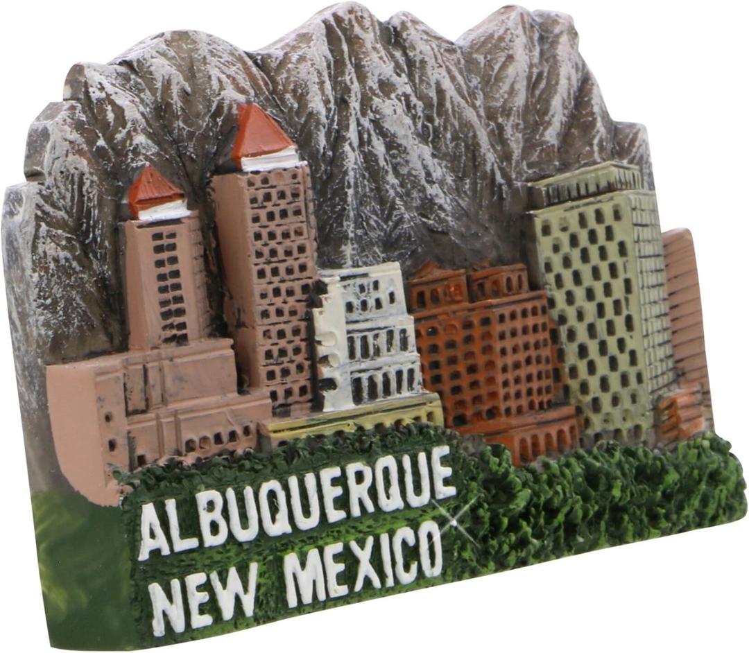 3D Resin Albuquerque Magnet 3 Inches