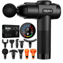 TOLOCO Massage, Deep Tissue Back Massage for Athletes for Pain Relief, Percussion Massager with 10 Massages Heads & Silent Brushless Motor, Valentines Day Gifts for Him Her, Black