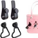 4Pcs Hooks Set Accessories Compatible for Bogg Bag, Insert Carabiner Key Chain Holder Charms, Compatible for Small & Large Beach Bags