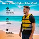 MW Adult Universal Life Vest, USCG Approved Type III Life Jacket for Adults, Great for Boating, Fishing, Tubing, & Other Water Sports., Standard XS-XL