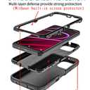 Anloes Case for T-Mobile Revvl 7 5G, Phone Case Heavy Duty Shockproof Dustproof Rugged Protective, 3 in 1 Bumper Cover for Revvl 7 5G(Without Built-in Screen Protector) (Black)